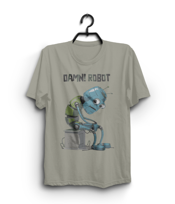 "DAMN! ROBOT" 100% Cotton T-Shirt - Image 3