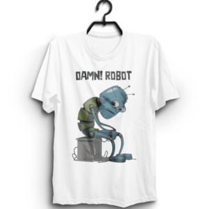 "DAMN! ROBOT" 100% Cotton T-Shirt