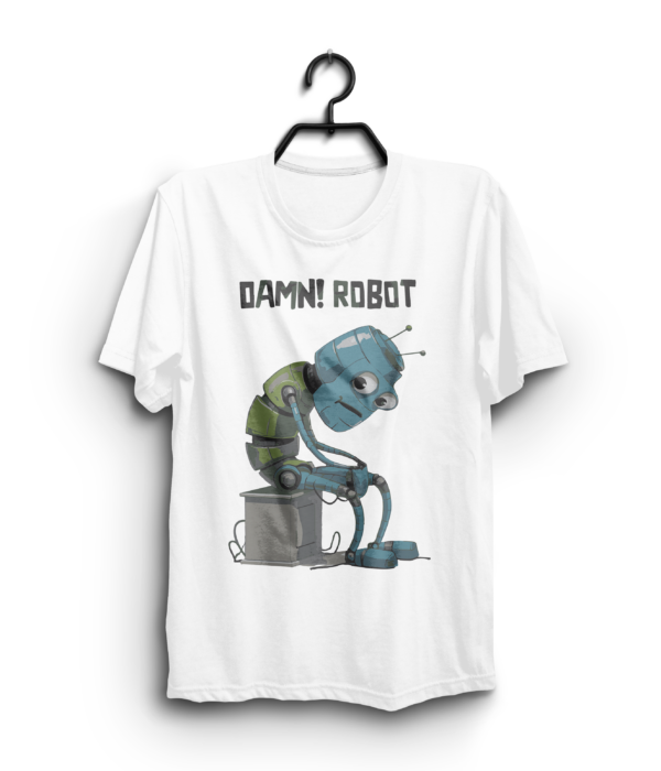 "DAMN! ROBOT" 100% Cotton T-Shirt
