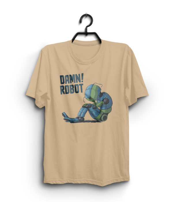DAMN! ROBOT TIRED" 100% Cotton T-Shirt - Image 3