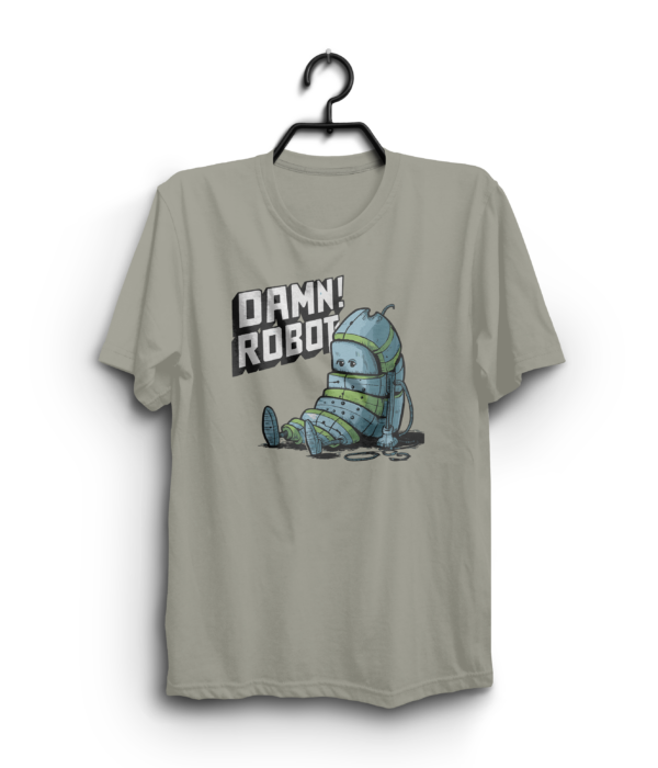 "DAMN ROBOT ALMOST TIRED" 100% Cotton T-Shirt - Image 4
