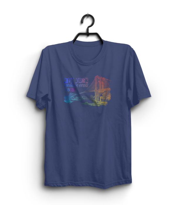 “New York Brooklyn Bridge” 100% Cotton T-Shirt - Image 3