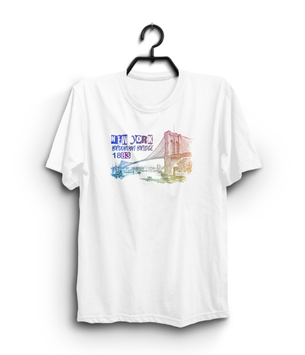 “New York Brooklyn Bridge” 100% Cotton T-Shirt