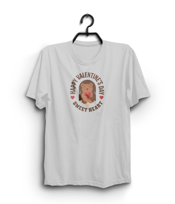 "Happy Valentine's Day Sweetheart" 100% Cotton T-Shirt - Image 2