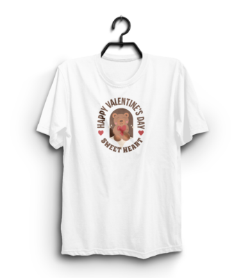 “Happy Valentine’s Day Sweetheart” 100% Cotton T-Shirt