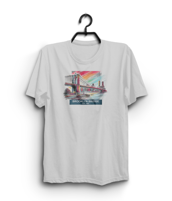 "Brooklyn Bridge" 100% Cotton T-Shirt - Image 3