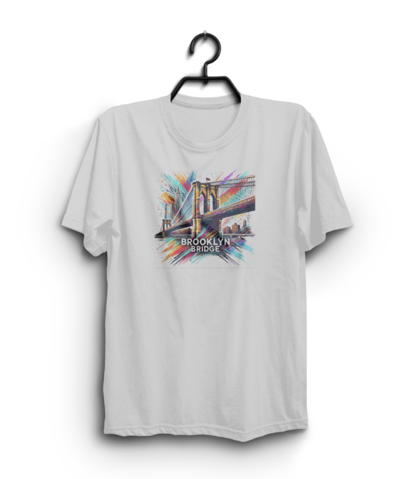 "Brooklyn Bridge Painting" 100% Cotton T-Shirt - Image 2