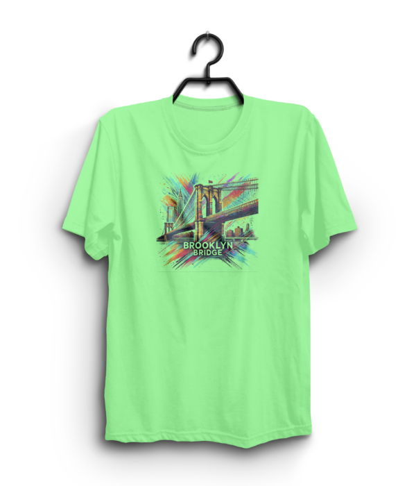 "Brooklyn Bridge Painting" 100% Cotton T-Shirt - Image 3