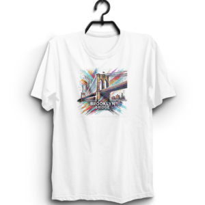"Brooklyn Bridge Painting" 100% Cotton T-Shirt