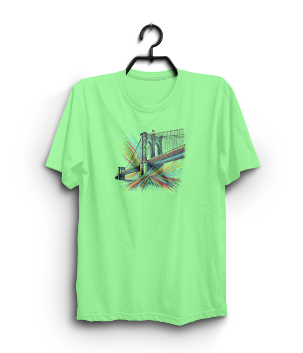 "Brooklyn Bridge Painting" 100% Cotton T-Shirt - Image 3