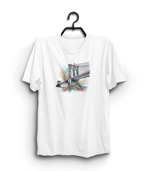 "Brooklyn Bridge Painting" 100% Cotton T-Shirt