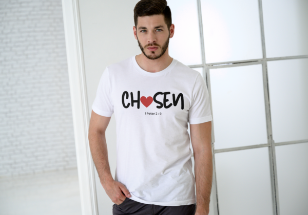 "Chosen" 1 Peter 2:9 Heart Christian T-Shirt