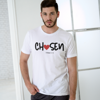 “Chosen” 1 Peter 2:9 Heart Christian T-Shirt