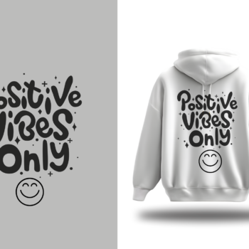 Positive Vibes Only Groovy Hoodie