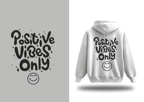 Positive Vibes Only Groovy Hoodie